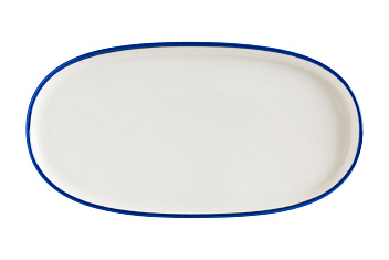 Блюдо овальное 210*100 мм. Линеа Синий, форма Хюгге Bonna /1/12/1116/