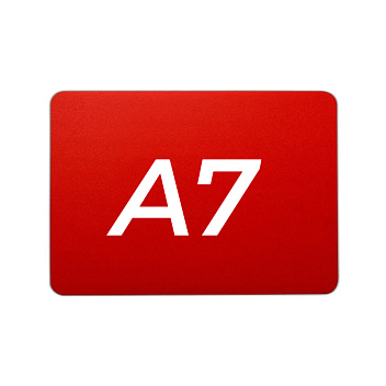 Ценник 105*74 мм. А7 меловой красный без подставки /1/ АКЦИЯ