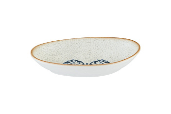 Соусник  70 мл. 120*80 мм. h=22 мм. овальный Виенто, форма Ваго волнистый край Bonna /1/12/