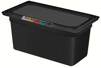 Гастроемкость 1/3 h=150 мм. 325*176 мм. 5,5 л. п/п черная  /1/12/