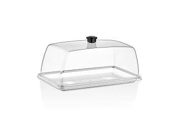 Крышка для гастроем., подносов 1/3 33,5*19 см. h=12,5 см. поликарбонат, прозрачная GP /1/18/