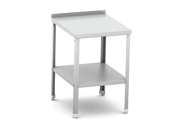 Стол разделочный с бортом  600*700*870 мм. разборный, полка сплошная, нерж. MGsteel /1/