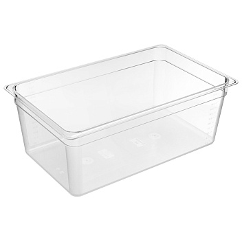 Гастроемкость 1/1 h=200 мм. 530*325 мм. 26 л. поликарб. прозрачная GP /1/