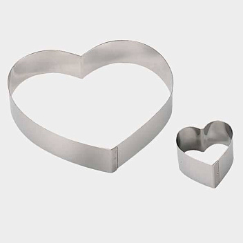 Форма кондитерская "Сердце" d=20 см. h=4 см. нерж. De Buyer  /1/