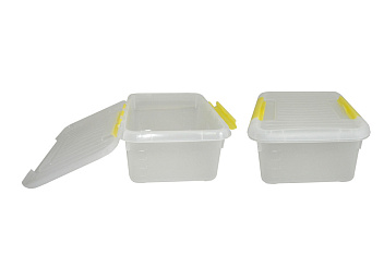 Контейнер для продуктов прямоуг.  6,0 л. 30*23*12 см. с желтым зажимом MGprof /1/30/