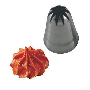 Насадка кондитер. "Закрытая звезда" d=31/8 мм. h=47 мм. нерж. /1/