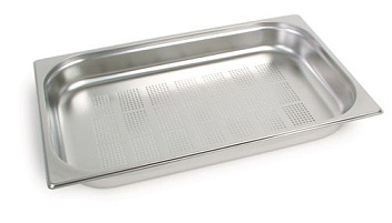 Гастроемкость 1/1 h= 65 мм. 9 л. нерж.перфорир. d=4 мм. MGsteel (121064MG) /1/6/300/