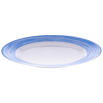Тарелка d=254 мм. голубой край Браш /1/6/24/ АКЦИЯ