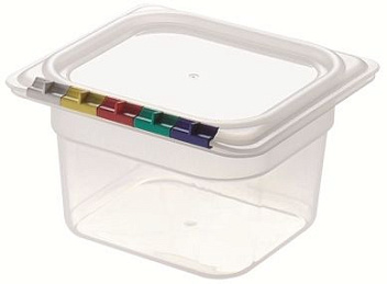 Гастроемкость 1/6 h=100 мм. 176*162 мм. 1,6 л. п/п прозрачная  /1/12/