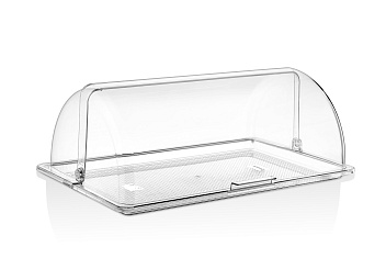Крышка для гастроем.,подносов,корзин Roll-Top 1/1 53*32,5 см. h=18,5 см. поликарбонат, прозрачная GP/1/6/