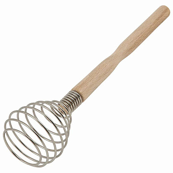 Венчик  25 см. нерж. пружина, толщина спицы 2 мм. дерев. ручка /1/