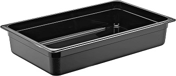 Гастроемкость 1/1 h=100 мм. 12 л. п/п черная GP /1/6/