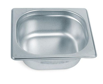 Гастроемкость 1/6 h= 65 мм. 1 л. нерж. MGsteel /1/6/36/