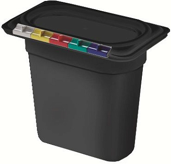 Гастроемкость 1/9 h=150 мм. 176*108 мм. 2,4 л. п/п черная  /1/12/