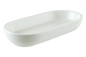 Соусник 120 мл. 155*80 мм. h=28 мм. Белый, форма Хюгге Bonna /1/12/1680/