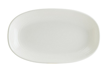 Блюдо овальное 340*190 мм. Белый Луп узкая полоска Bonna /1/12/534/