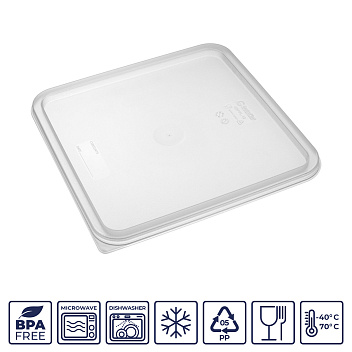 Крышка для контейнера для продуктов квадратная 290*290 мм. прозрач, п/п (контейнер 76703, 76704, 76705) GP /1/12/