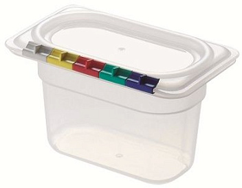 Гастроемкость 1/9 h=100 мм. 176*108 мм. 0,9 л. п/п прозрачная  /1/18/