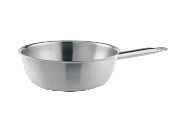 Сотейник  1,75 л. нерж. d=20 см. h=7,5 см. конический б/кр (индукция) Мастер Pinti /1/