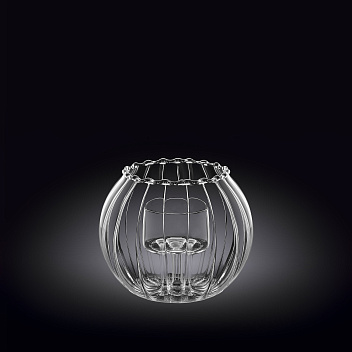 Подсвечник d=70/45 мм. h=90 мм. рельефный Термостекло Wilmax /1/48/