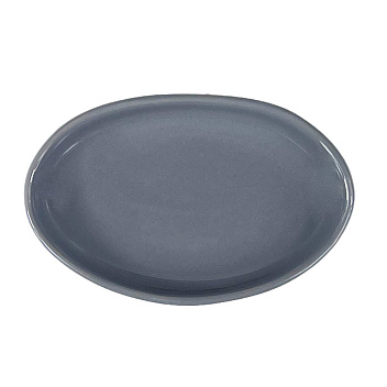 Блюдо овальное 150*100 мм. Серый, форма Крас волнистый край Bonna /1/12/