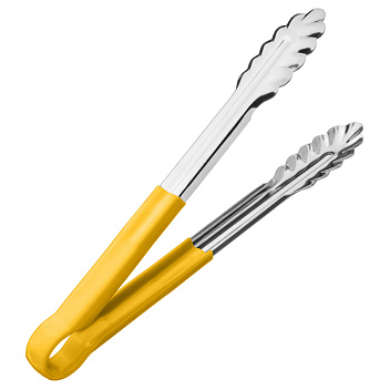 Щипцы универсальные 30 см. нерж. желтая ручка MGsteel /1/120/