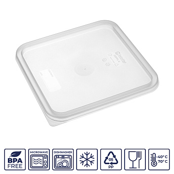 Крышка для контейнера для продуктов квадратная 230*230 мм. прозрачная, п/п (контейнер 76701, 76702) GP /1/12/