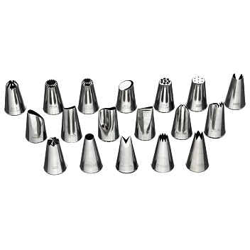 Набор кондитерских насадок 18 шт нерж. для декора тортов, пирожных и других конд. изделий №2 /1/