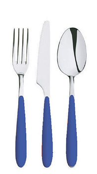 Ложка чайная Мастер 18/0  2 мм 13,1 см. синий Abert /12/144/