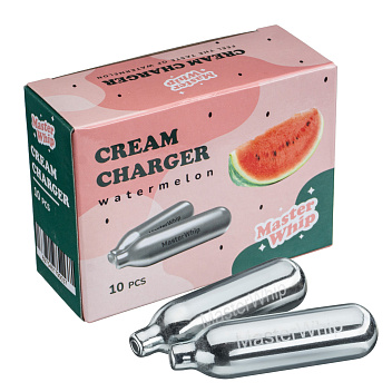Баллончики для сифона для взбивания сливок (N2O) 10 шт/уп. вкус арбуз MasterWhip /1/36/
