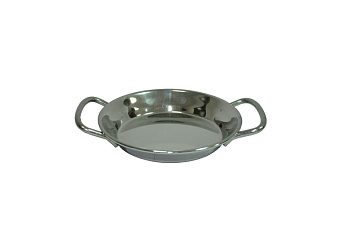 Сковорода порц. d=12 см. h=2 см. 0,15 л. нерж. с 2 ручками MGsteel /1/12/