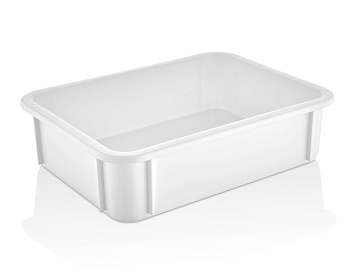 Контейнер для теста 300*400*100 мм. (-40/+70℃) прямой, сплошной, мороз-кий, белый п/п (крышка 77155) GP /1/12/