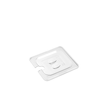 Крышка для гастроем. 1/6 поликарб.прозрач. (-40/+99С) универсальная с отверстием для ложки GP /1/48/