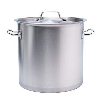 Котел 20 л. нерж. d=30 см. h=30 см. тройное дно с крышк. (индукция) MGsteel /1/