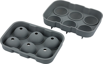 Форма для льда на 6 шаров d=4,5 см. силикон /1/