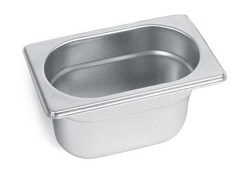 Гастроемкость 1/9 h=100 мм. 176*108 мм. 1 л.  нерж. MGsteel /1/48/