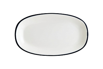 Блюдо овальное 150*85 мм. Линеа Черный, форма Гурмэ Bonna /1/12/3168/