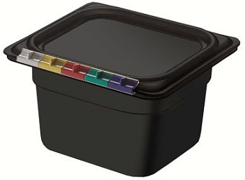 Гастроемкость 1/6 h=100 мм. 176*162 мм. 1,6 л. п/п черная  /1/12/