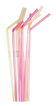 Трубочки кокт. 0,5*21 см. 1000 шт/уп. гофрир. флуоресцент. /1/12/