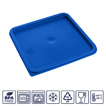 Крышка для контейнера для прод. квадр. 290*290 мм. синяя, п/п (конт. 76703,76704,76705)  GP /1/12/