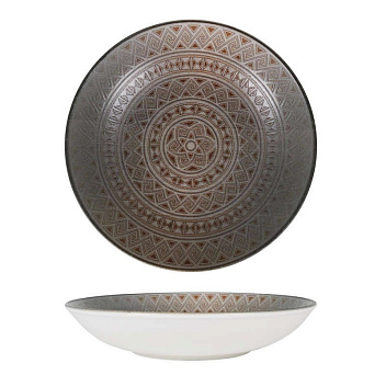 Тарелка d=250 мм. глубокая 1300 мл. h=50 мм. Дамаск, форма Банкет Bonna /1/6/