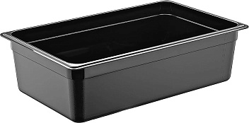 Гастроемкость 1/1 h=150 мм. 18 л. п/п черная GP /1/6/