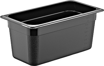 Гастроемкость 1/3 h=150 мм. 5 л. п/п черная GP /1/18/