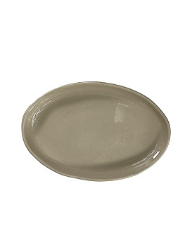 Блюдо овальное 150*100 мм. Оливковый, форма Крас волнистый край Bonna /1/12/