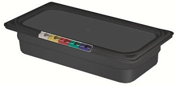 Гастроемкость 1/3 h= 65 мм. 325*176 мм. 2,4 л. п/п черная /1/7/