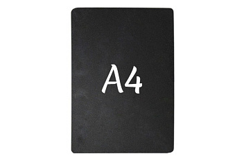 Ценник 297*210 мм. А4 меловой черный без подставки /1/