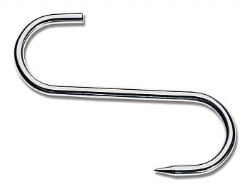 Крюк для мяса S-образный l=16 см. d=3,5 см. нерж. (70 кг) Icel /1/