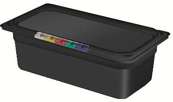 Гастроемкость 1/3 h=100 мм. 325*176 мм. 3,8 л. п/п черная  /1/6/