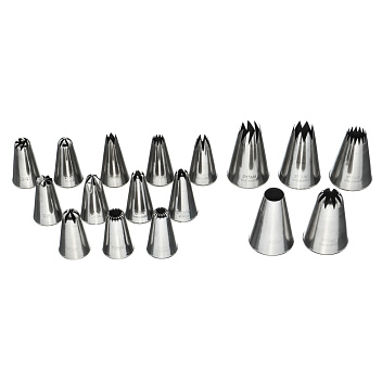 Набор кондитерских насадок 18 шт нерж. для декора капкейков /1/ АКЦИЯ